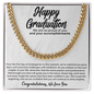 necklace gift for him to celebrate graduation day and milestone success