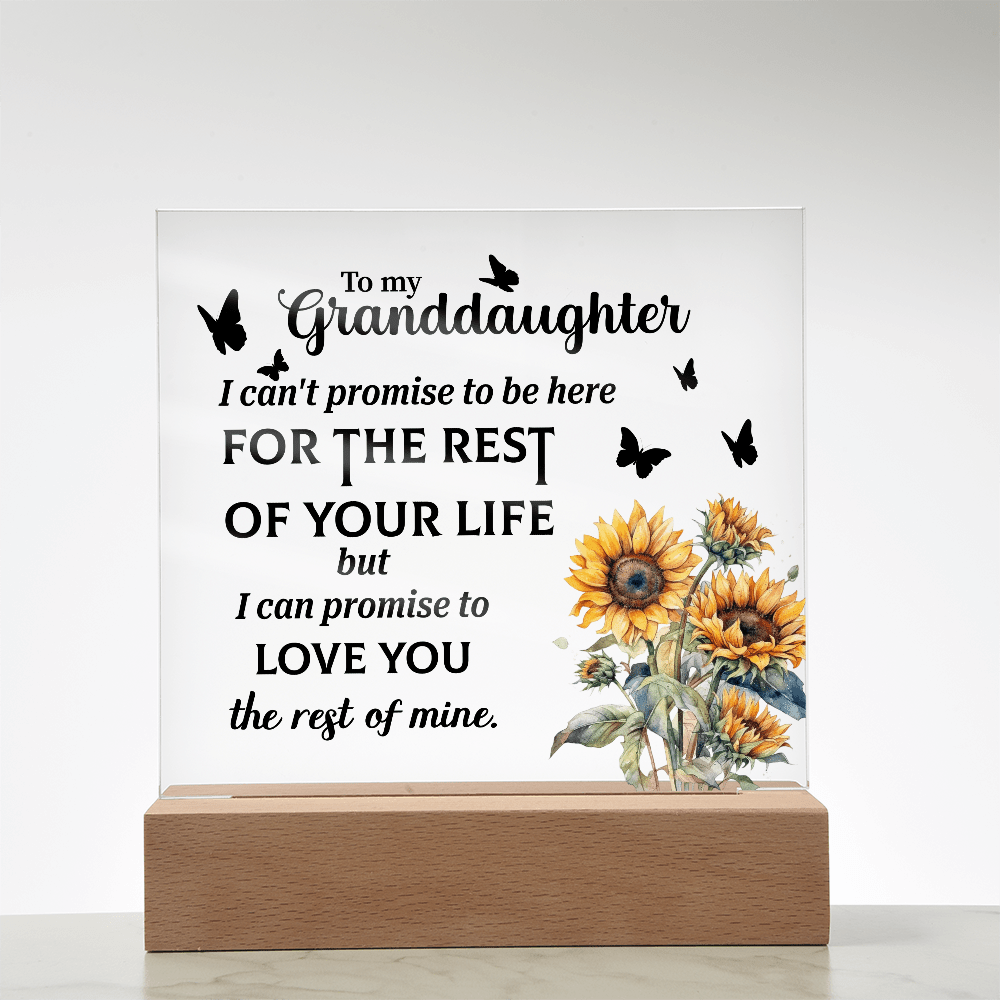 acrylic plaque gift for granddaughter on graduation or milestone moments