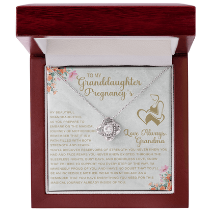 necklace for granddaughter presented in an elegant keepsake gift box for baby shower