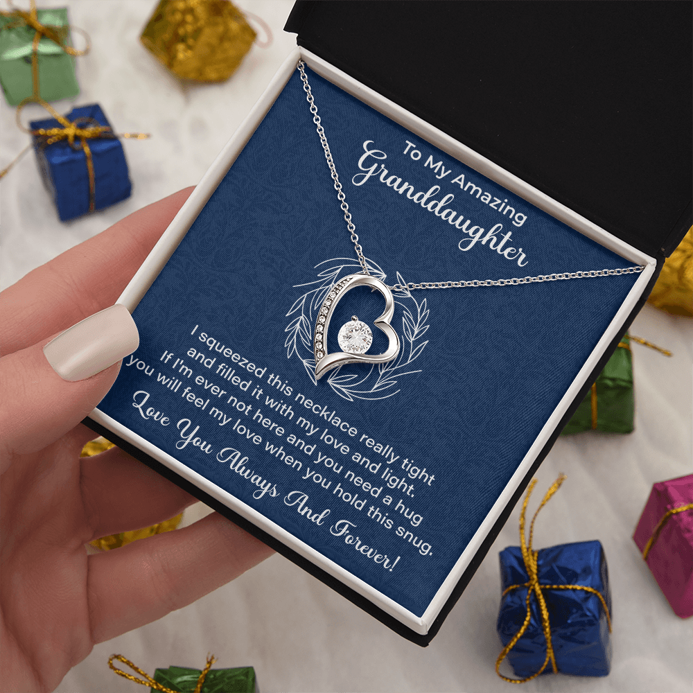 Granddaughter Necklace - Gift from Grandma, Grandpa - Christmas, Birthday, Graduation, Valentines Gifts - Beauty Belliss