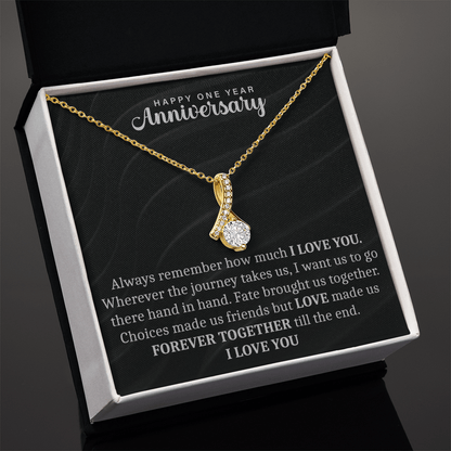 Happy One Year anniversary Alluring Beauty Necklace - Beauty Belliss