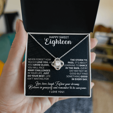 Happy sweet Eighteen Love Knot Necklace - Beauty Belliss