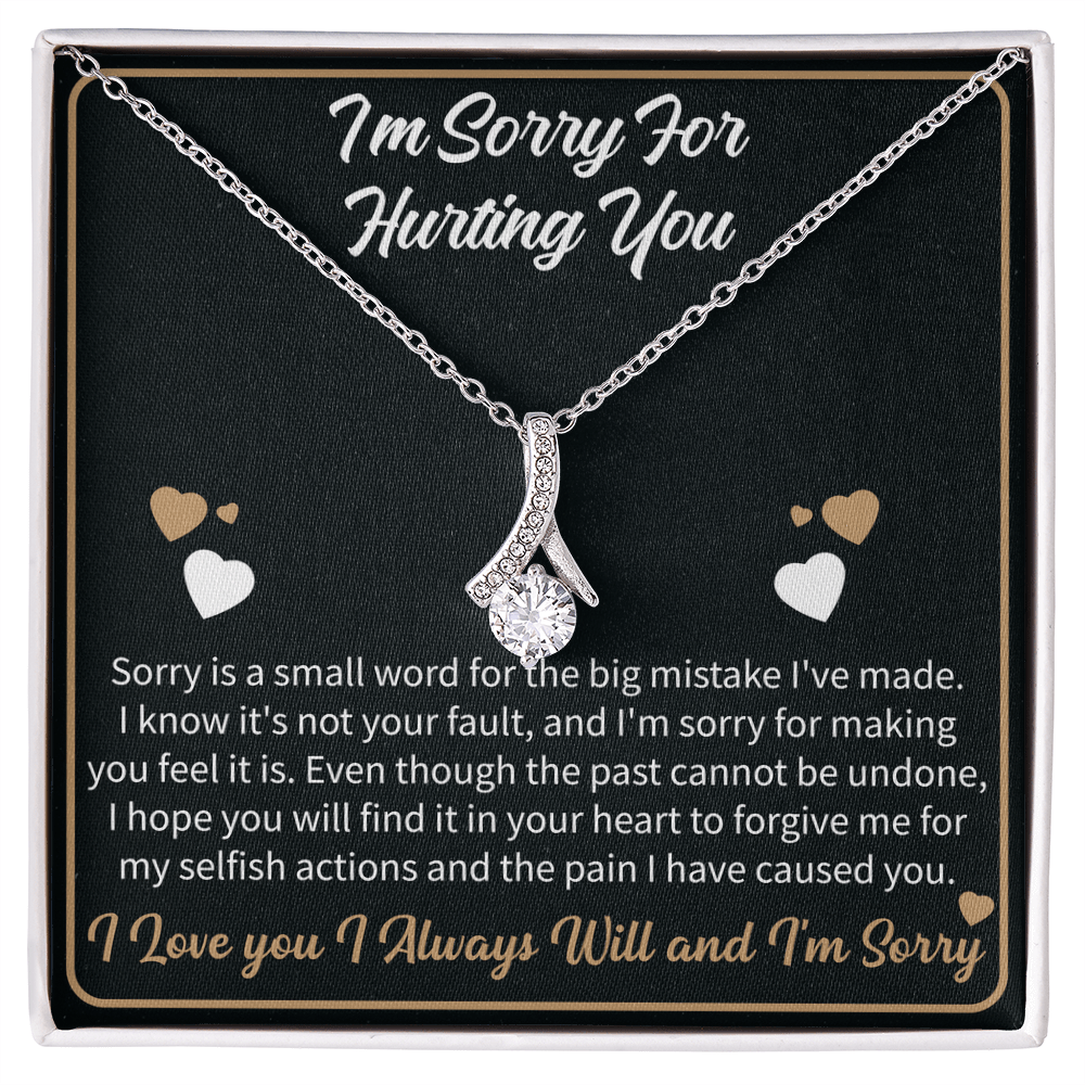 alluring beauty necklace gift expressing a sincere apology and heartfelt regret