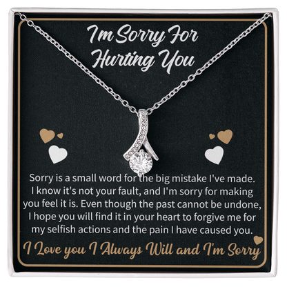 alluring beauty necklace gift expressing a sincere apology and heartfelt regret
