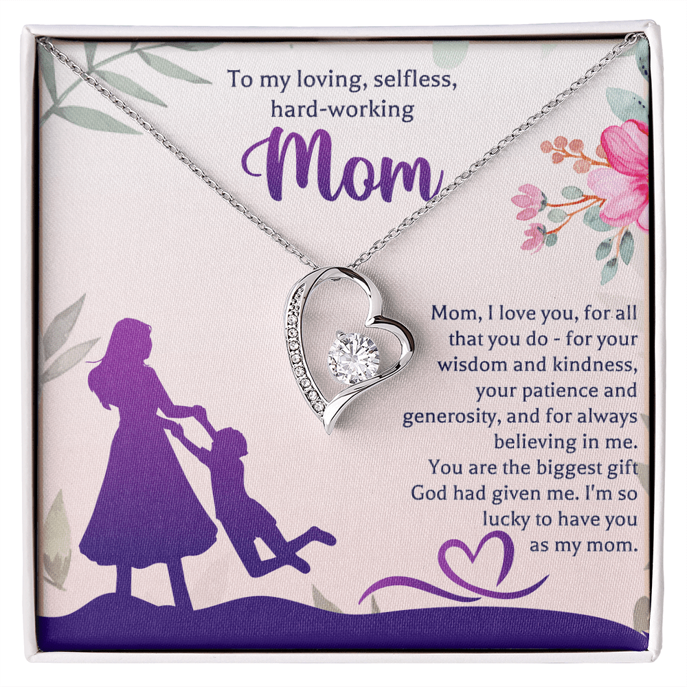 beautiful necklace gift for mom symbolizing deep love from son or daughter