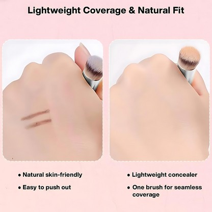 3 Piece Soft Hair Makeup Brush Set – Foundation, Concealer, and Mask Brushes