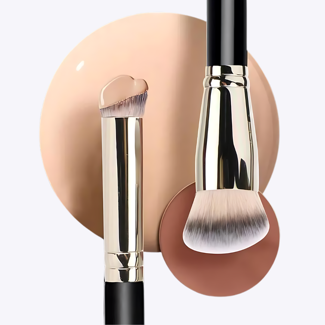 3 Piece Soft Hair Makeup Brush Set – Foundation, Concealer, and Mask Brushes