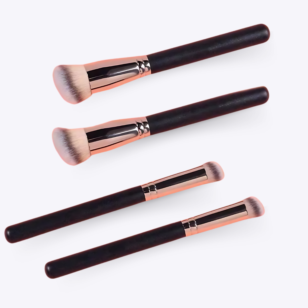 3 Piece Soft Hair Makeup Brush Set – Foundation, Concealer, and Mask Brushes