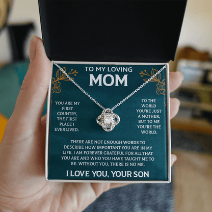 necklace gift for mom from daughter expressing love