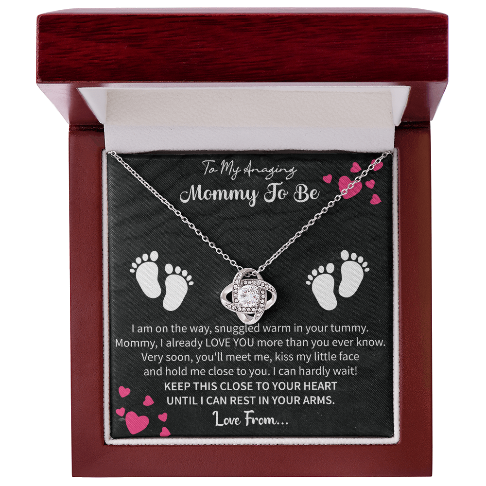Mommy - to - Be Love Knot Necklace – MD103 - Beauty Belliss