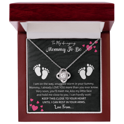 Mommy - to - Be Love Knot Necklace – MD103 - Beauty Belliss