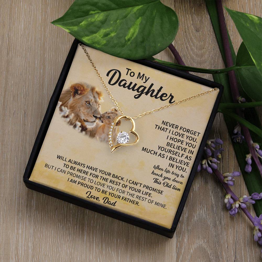 parents gift necklace for daughter symbolizing love