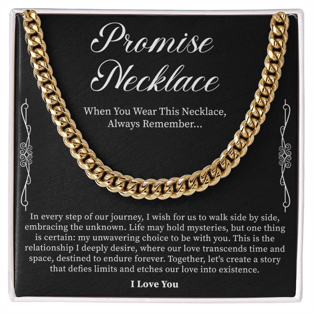 promise necklace gift for him representing trust and devotion