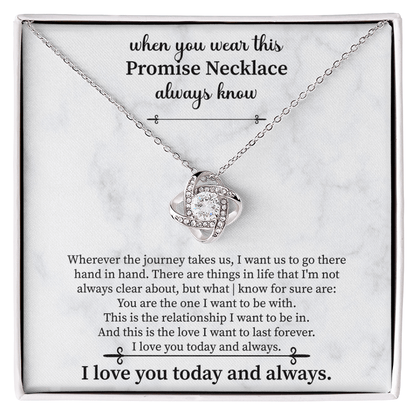 promise necklace for girlfriend symbolizing commitment and a shared future