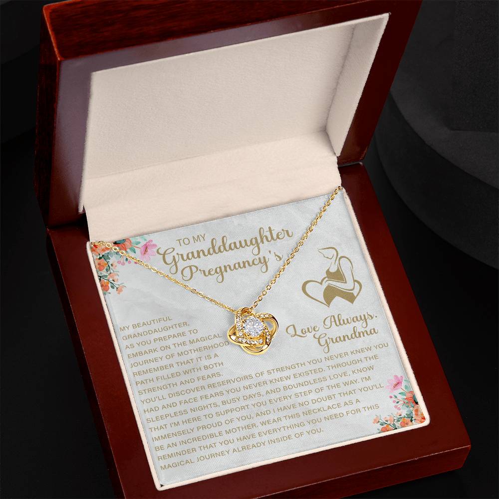 sentimental necklace gift reminding granddaughter of love and support during pregnancy