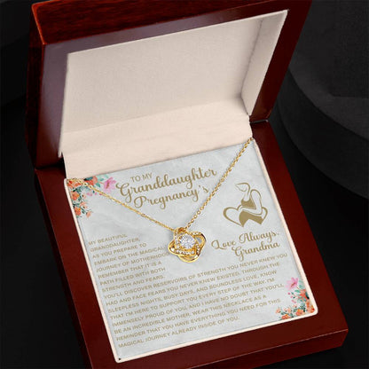 sentimental necklace gift reminding granddaughter of love and support during pregnancy