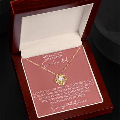 She believed she could so she did necklace, Graduation Gift for Her, Motivational Jewelry - Beauty Belliss