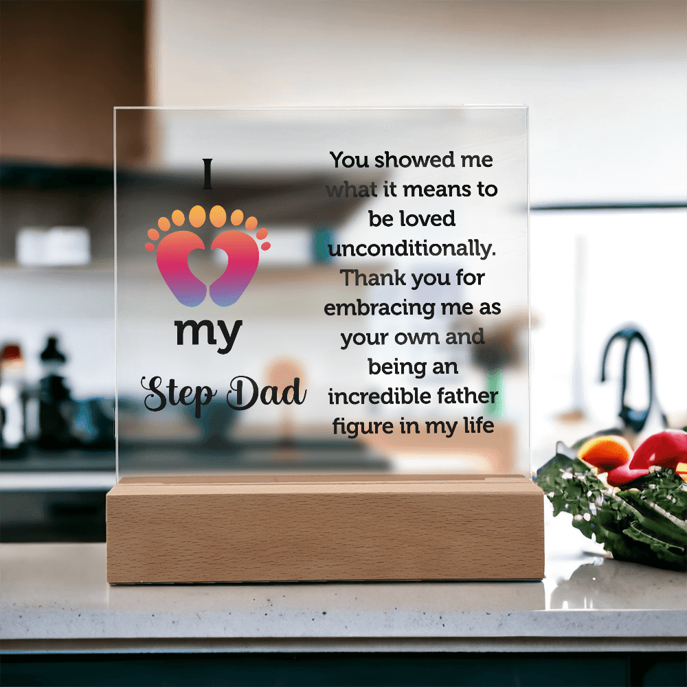 Step Dad Acrylic Square Plaque - Beauty Belliss