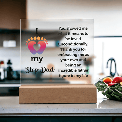 Step Dad Acrylic Square Plaque - Beauty Belliss