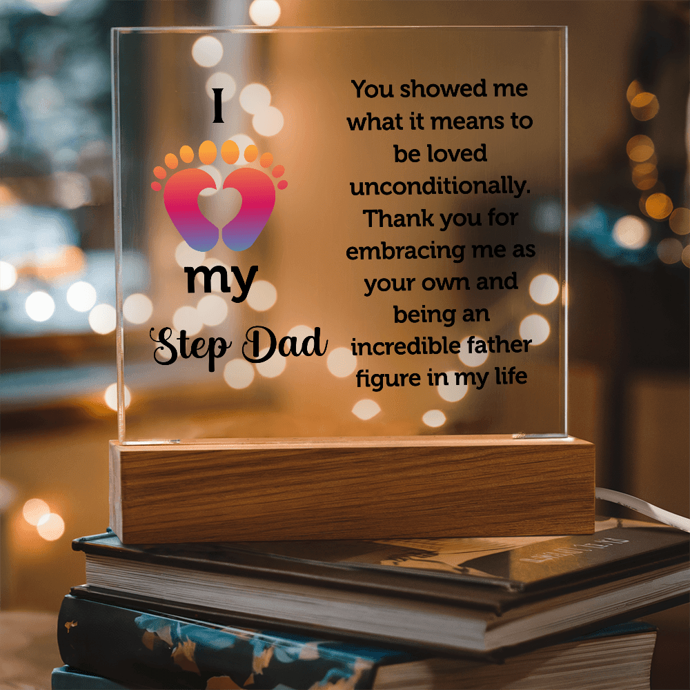 Step Dad Acrylic Square Plaque - Beauty Belliss
