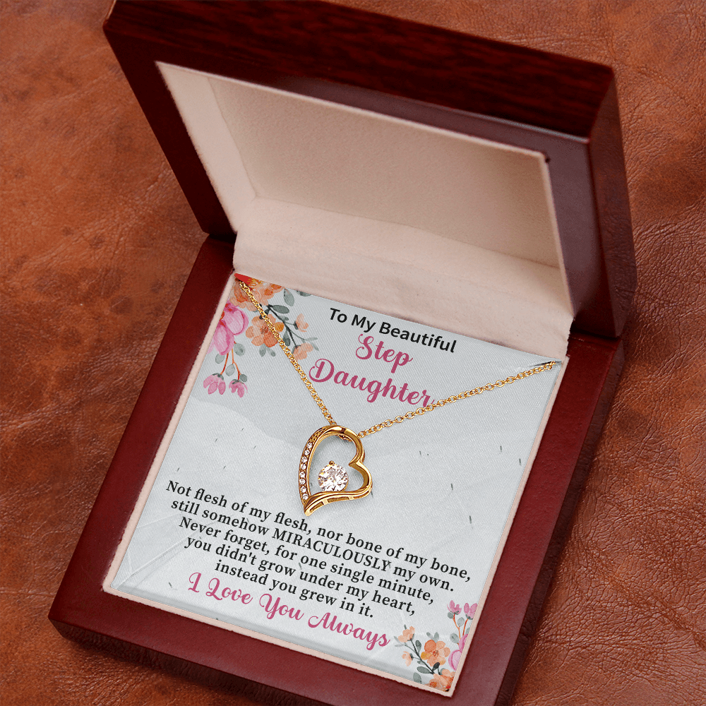 Stepdaughter Gifts from Stepmom Stepdad • Daughter Gift • Meaningful Jewelry for Women Girls • Mother Father to Stepdaughter Necklace - Beauty Belliss