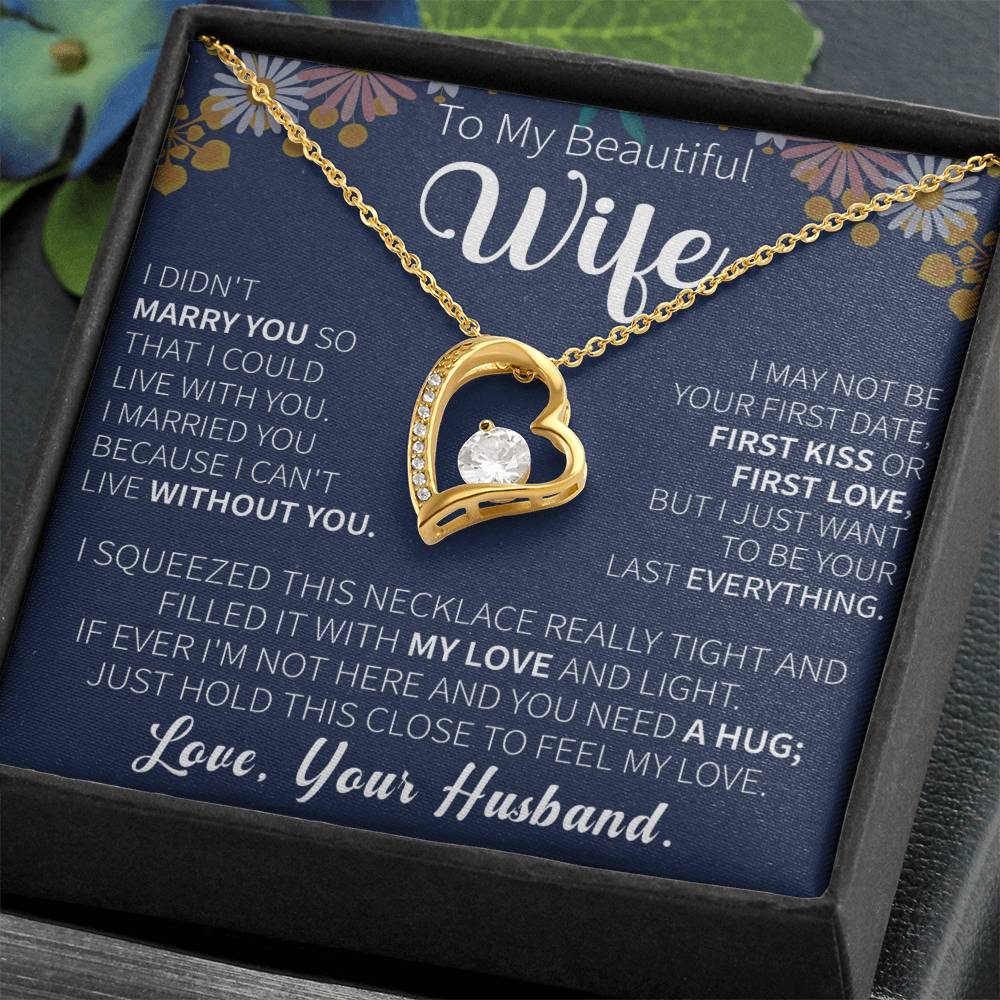 timeless necklace design symbolizing eternal love for wife