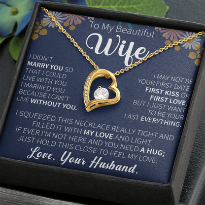 timeless necklace design symbolizing eternal love for wife