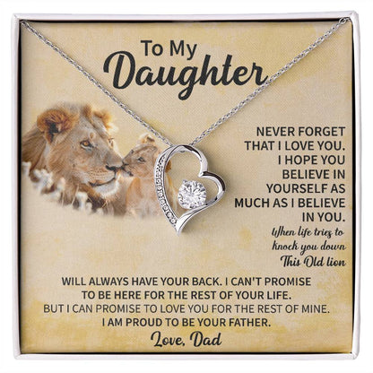 to my daughter forever love necklace meaningful gift