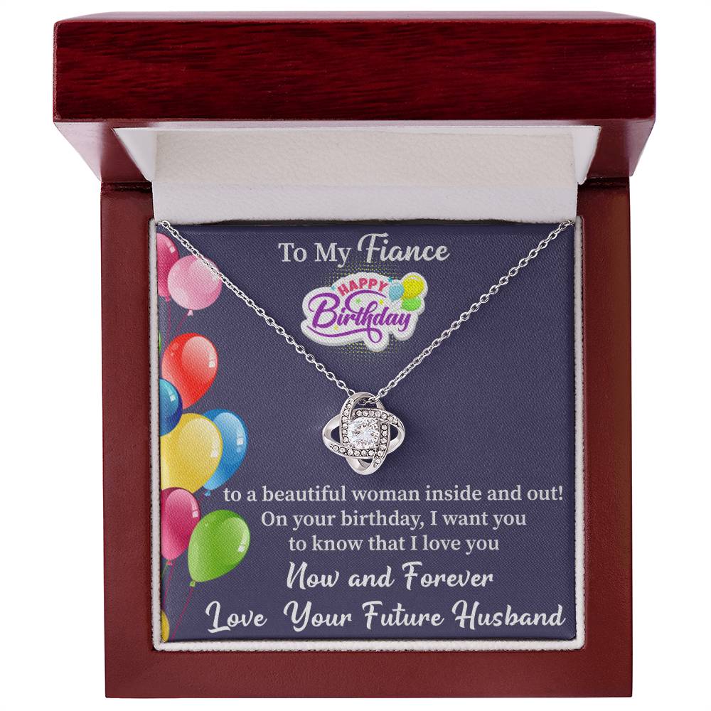 To my fiancé Love Knot Necklace (Yellow & White Gold Variants) - Beauty Belliss