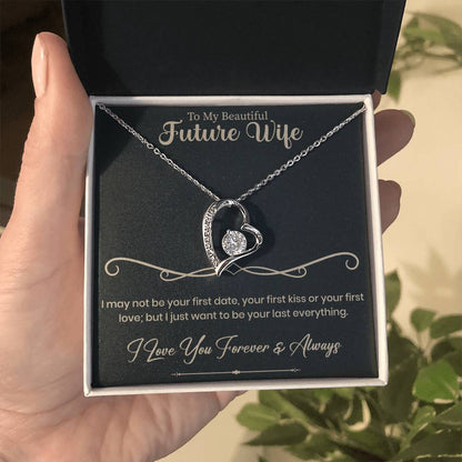 romantic necklace presented in an elegant gift box for a future wife