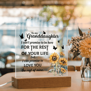 To my Granddaughter Acrylic Square Plaque - Beauty Belliss