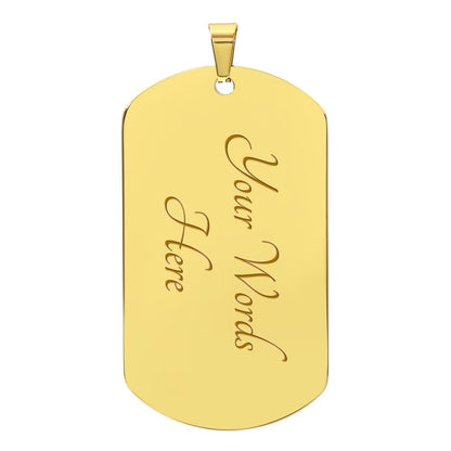 To my man Luxury Graphic Dog Tag Necklace - Beauty Belliss