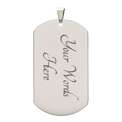 To my man Luxury Graphic Dog Tag Necklace - Beauty Belliss