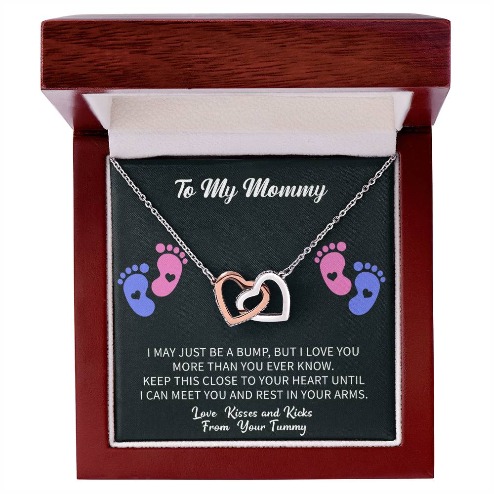 To My Mommy Necklace with Message Card and Gift Box. Baby Shower Present. Gift for Pregnant Mom - Beauty Belliss