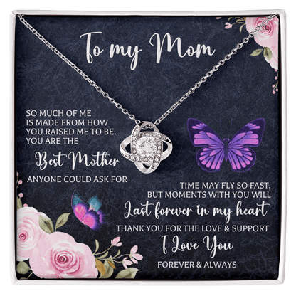 to my mother necklace displayed as a heartfelt gift