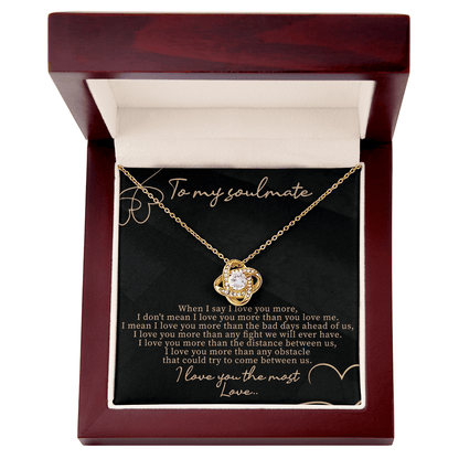 To My Soulmate Necklace, Soul Mate Necklace For Women, Beautiful Soulmates Jewelry For Her, Promise Love Box, Gift For Wife Couple Girlfriend Pendant Forever, Wedding Anniversary - Beauty Belliss