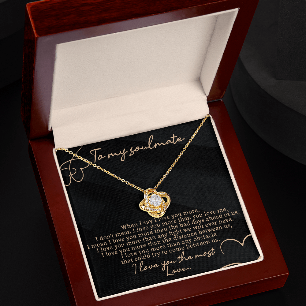 To My Soulmate Necklace, Soul Mate Necklace For Women, Beautiful Soulmates Jewelry For Her, Promise Love Box, Gift For Wife Couple Girlfriend Pendant Forever, Wedding Anniversary - Beauty Belliss