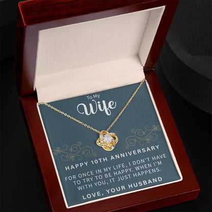 thoughtful 10th wedding anniversary necklace expressing lasting love