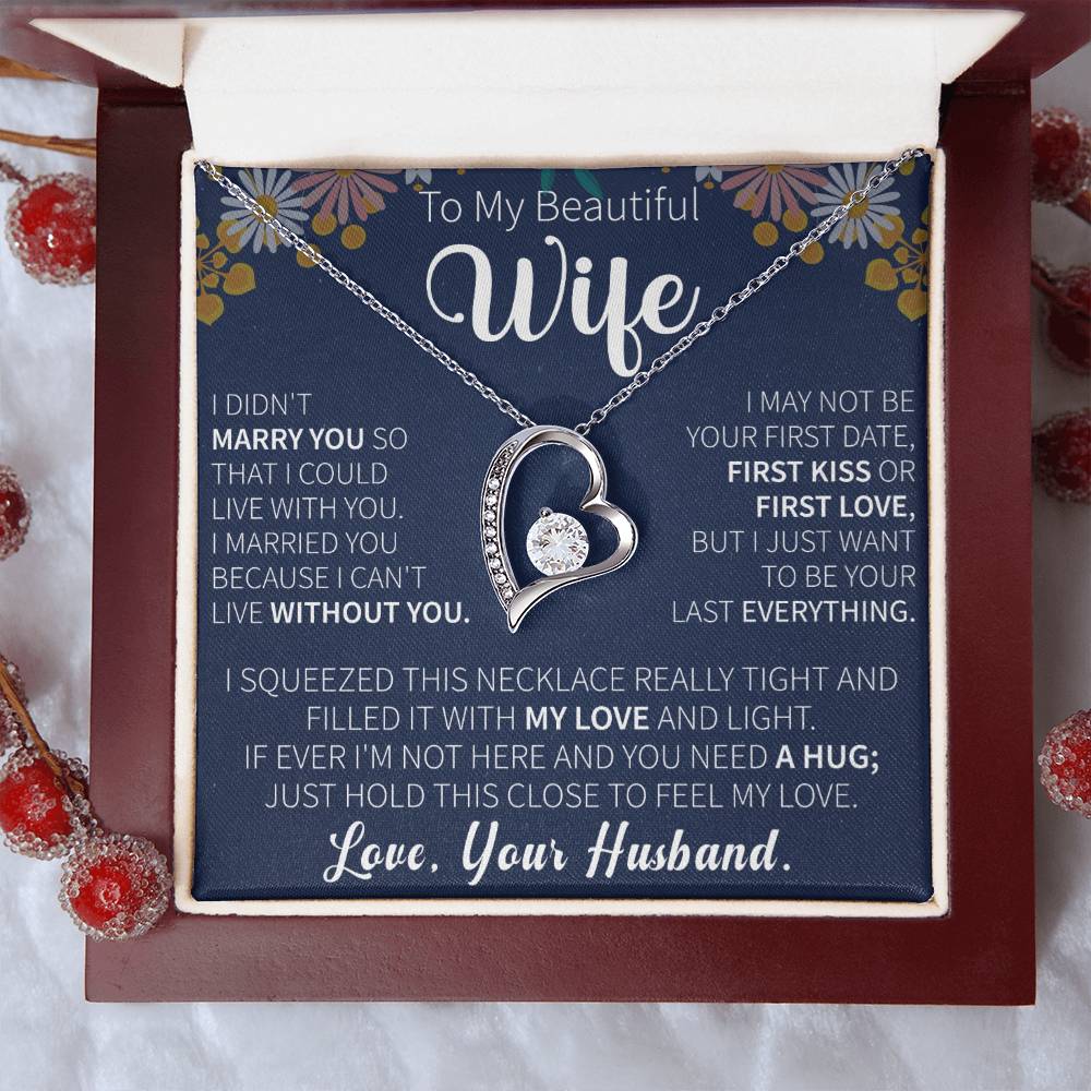 elegant necklace gift for wife presented in premium jewelry box