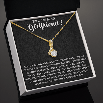 will you be my girlfriend necklace - Girlfriend Idea Gift, Proposal Jewelry, Creative Ways To Ask A Girl Out Gift - Beauty Belliss