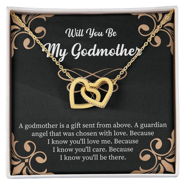 will you be my godmother necklace with heartfelt proposal message