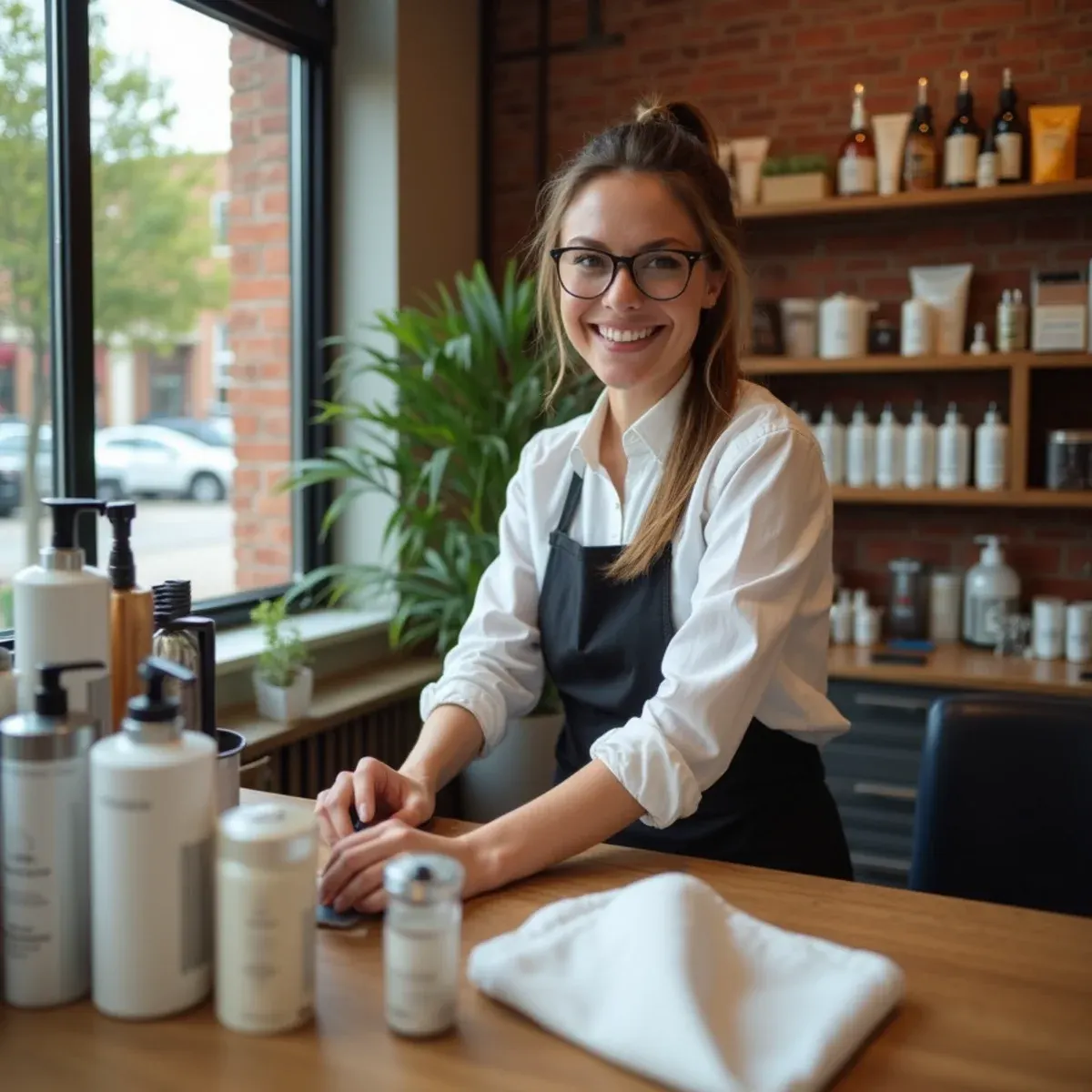 Beauty salon and retail businesses along the Downtown Washington Avenue district in Royal Oak, MI, supplied by Beautybelliss